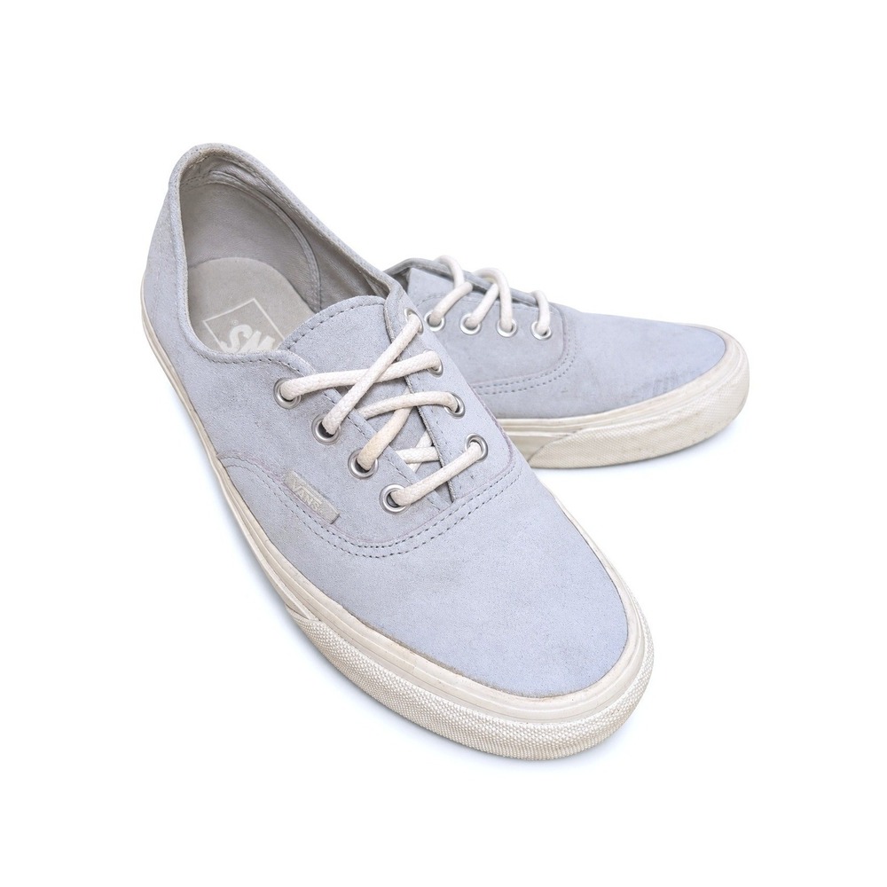 Vans Authentic Gray Suede Scotchgard Sneakers Mens 6 Womens 7.5 Low Top Skate
